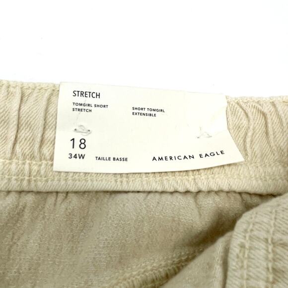 American Eagle Womens Tomgirl Shorts Size 18 Stretch Casual Coastal‎ Soft Beach - Picture 10 of 16